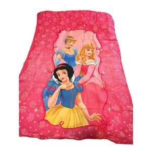 Set 2 Bed Cover Pillow Case Vintage Disney ~Texture Pink Snowhite Cinderella NEW